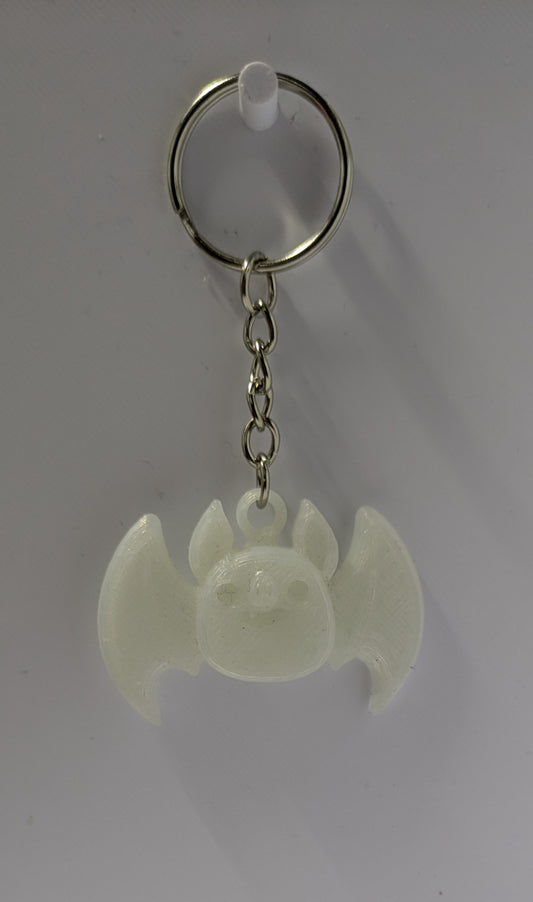 Heat colour changing bat keyring